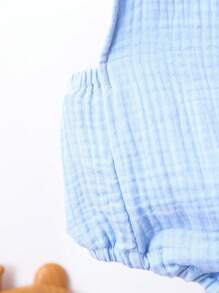 SHEIN 可爱纯色简约褶皱婴儿连体衣，多件 - 彩色 - 查看 4