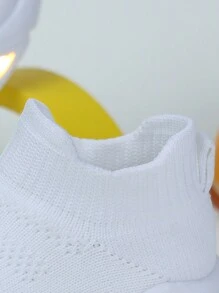 1 双婴儿透气条纹软布运动鞋，带 LED 灯，户外跑步鞋，四季皆宜 - 白色 - 查看 7