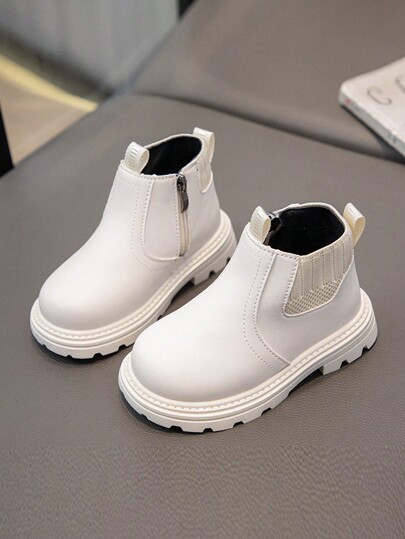 Children's Leather Boots Autumn New Style Girls Short Boots British Style Non-Slip  Boots Motorcycle Boots Children's Boots