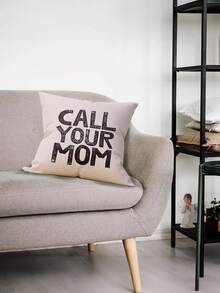 Pillowcase Funny Call Your Mom Pillowcase Weird Stuff Funny Pillows Covers - Beige - View 5