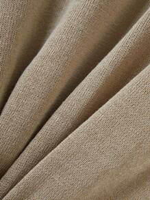 SHEIN Unity Simple Plain Crew Neck Short Sleeve Sweater, Casual Everyday Wear