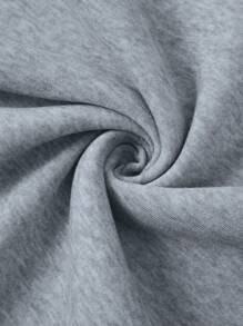 Manfinity Dauomo Men's Hooded Long Sleeve Letter Print Fashionable Loose Style Casual Sweatshirt, For Fall Winter