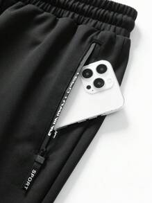 Gym Rark 2 Stücke Boyfriend-Stil Herren Lässig Alltags Sport Hosen mit Kordelzug Rücken Schule Gym 2 Stücke Set Herbst Workout Hosen atmungsaktiv Workout Kleidung Sweatpants - Verschiedenfarbig - Übersicht 4