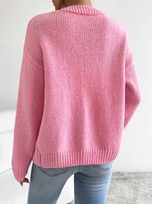 Chiquease Women's Long Sleeve Five-Pointed Star Design Casual Loose Cardigan