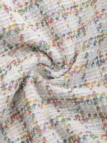 Dazy Star 女士纹理面料圆领格子印花短袖 T 恤 - 彩色 - 查看 8