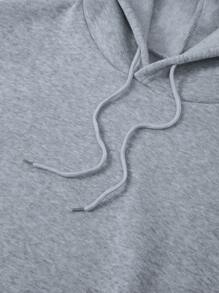 Manfinity Dauomo Men's Hooded Long Sleeve Letter Print Fashionable Loose Style Casual Sweatshirt, For Fall Winter