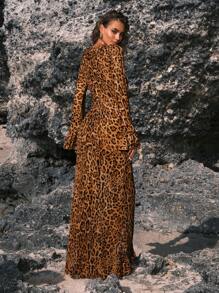 Opulessa Vacation Leopard Print Dress For Women - Multicolor - View 2