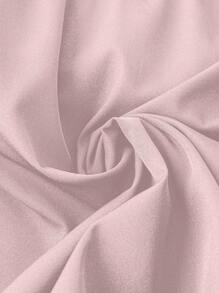 SHEIN LUNE Plus Size Women Plain Simplistic Daily Wear Round Neck Sleeveless Tank Top, For Summer - Pink - View 5