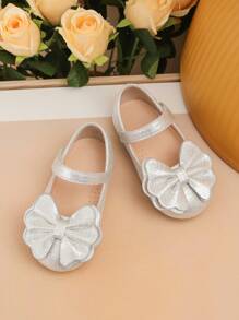 Girls' Lovely Silver Flat Shoes For Toddlers/Schoolkids - Silver - View 2
