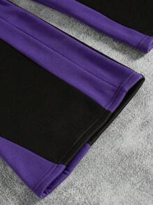 Manfinity Roghcode 男士简约图案卫衣裤套装，万圣节 - 彩色 - 查看 6