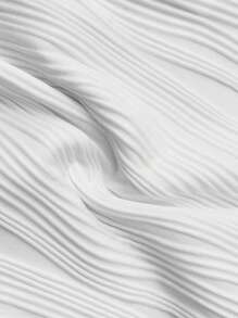 Slaydiva Women Solid Color Textured Fabric Hollow Spaghetti Strap Splicing Ring Chain Necklace Cami Top - White - View 8