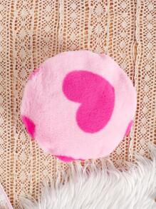 Baby Girl Crew Neck Zip-Up Heart Pattern Fashion Loose Cute Jacket - Watermelon Pink - View 3