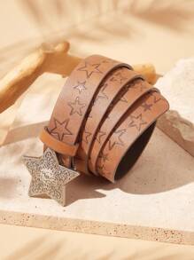 SHEIN VCAY 1pc Women's Cute, Y2K, Star, Western Cowgirl Style Waist Belt, Suitable For Honeymoon, Casual, Vacation