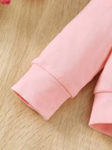 Baby Girl Outfit Round Neck Long Sleeve Ruffle Blouse And Straight Casual Pants