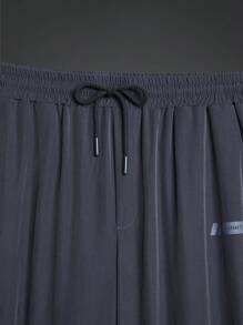 Gym Rark 男友风男士休闲抽绳腰运动裤 - 深灰色 - 查看 5