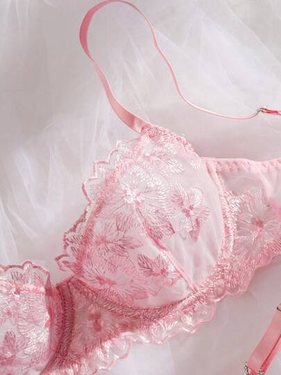 Vintage Blauw Verleidelijke Ladies Lingerie Set view 4