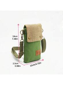 1 Piece Of Solid-Color Canvas Mobile Phone Wallet Fashionable Shoulder Bag Casual Cross-Body Bag Fashionable And Versatile Portable Three-Layer Storage Bag Which Can Store Mobile Phone Tissues Bank Card ID Card Coin Zipper For Women Wallet Purse Wallet - Multicolor - View 8