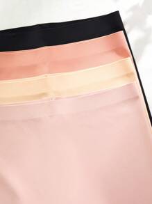 SHEIN 4pcs/Set Seamless Solid Color Briefs (Boxer Briefs) - Multicolor - View 5