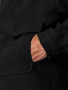 SUMWON Veste d'hiver de style streetwear bomber utilitaire texturée, oversize avec fermeture éclair avant, grandes poches avant. Style décontracté, moderne et urbain