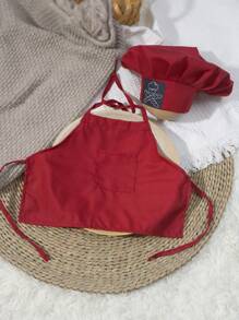 SHEIN 新生儿厨师帽和围裙套装，婴儿摄影服装，职业主题服装