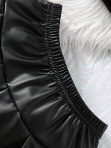 Conjunto de 2 piezas de chaqueta con cremallera y falda de unicolor para bebés niñas