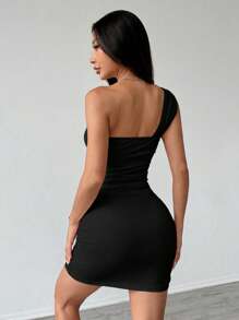 Lunelith SHEIN Lunessa Vestido sin mangas con ribete de volantes de unicolor para mujer