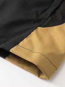 Manfinity Homme Giacca Da Uomo Con Cappuccio Con Maniche Raglan Colorblock - nero - Visualizzare 6