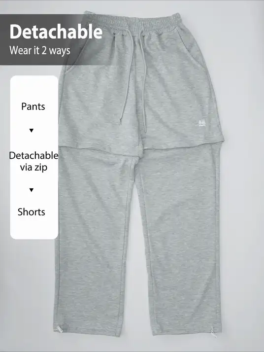 In My Nature 女士可拆卸休闲日常灰色运动运动裤 - 灰色 - 查看 2