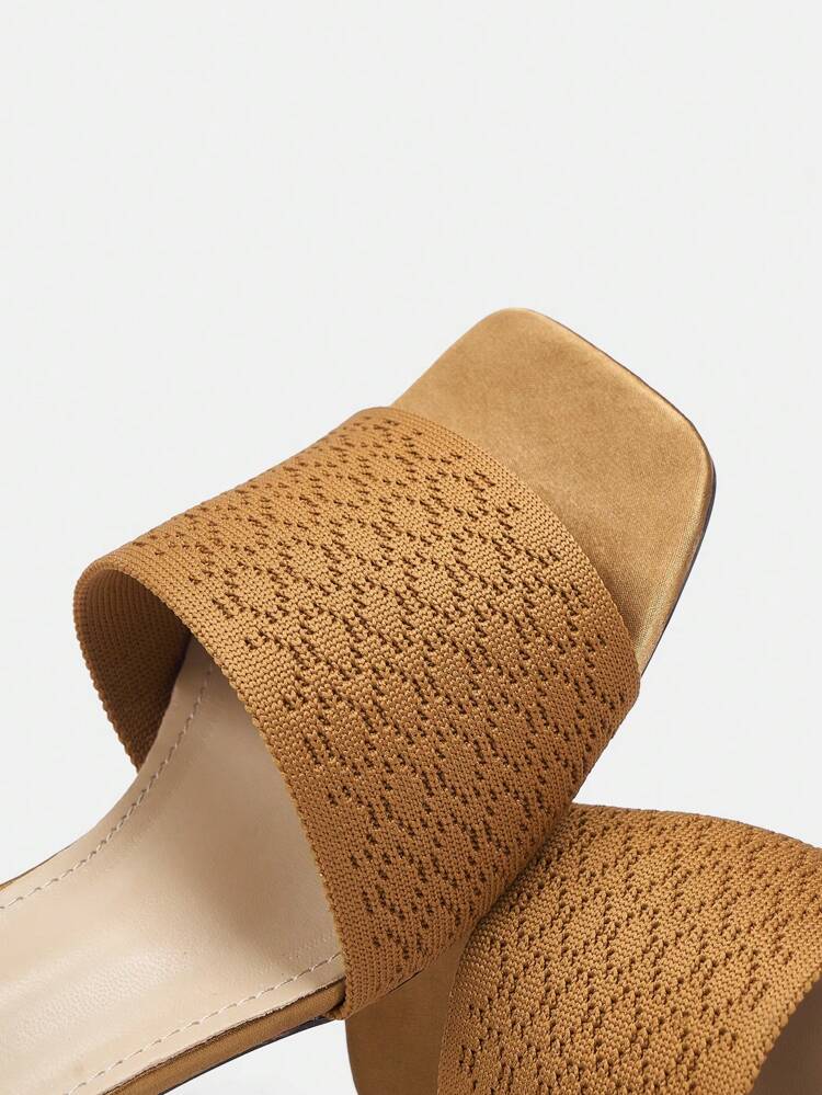 CUCCOO CURVES Women's Simple Open-Toe High-Heeled Slippers Are Suitable For Daily Wear Spring Break Easter