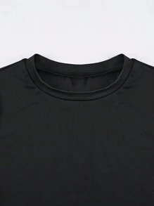 INAWLY Solva Women Spring/Autumn Casual Solid Color Black Long Sleeve Slim Fit T-Shirt Fall Cloth For Women