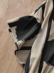 Mulvari Blus Ukuran Plus - Khaki - View 5