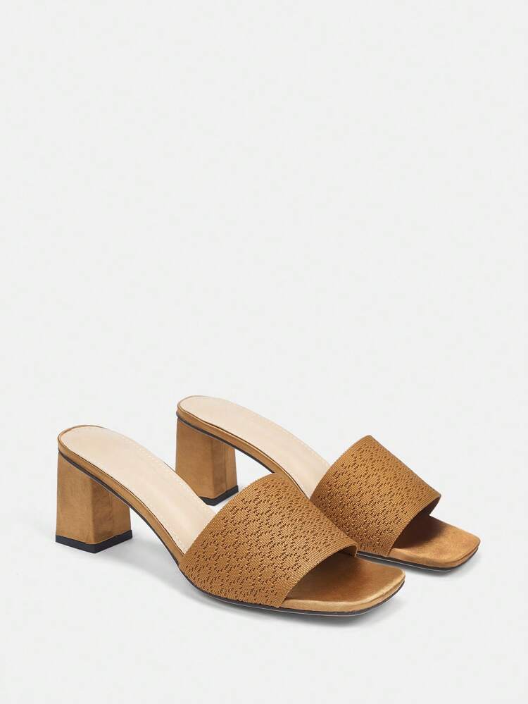 CUCCOO CURVES Women's Simple Open-Toe High-Heeled Slippers Are Suitable For Daily Wear Spring Break Easter