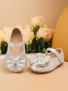 Girls' Lovely Silver Flat Shoes For Toddlers/Schoolkids - Silver - View 1