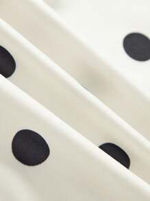 Forever 21 夏季、秋季和冬季女士圆点印花长袖/ V 领/休闲/有领/外出/紧身/合身/短款/可爱/返校/单身女郎/教师/高个子/不对称/办公室装/小码/开衫/衬衫/女式衬衫 - 彩色 - 查看 6