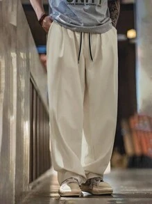 Manfinity Hypemode Pantaloni casual da uomo con coulisse, design semplice per l'uso quotidiano, Back to School