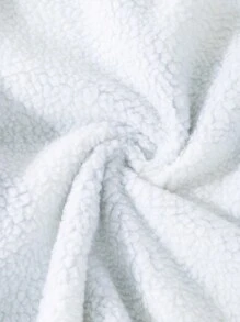 女士秋冬季妈妈大衣羊毛格纹保暖内衬厚休闲外套 - 藍白色 - 查看 7