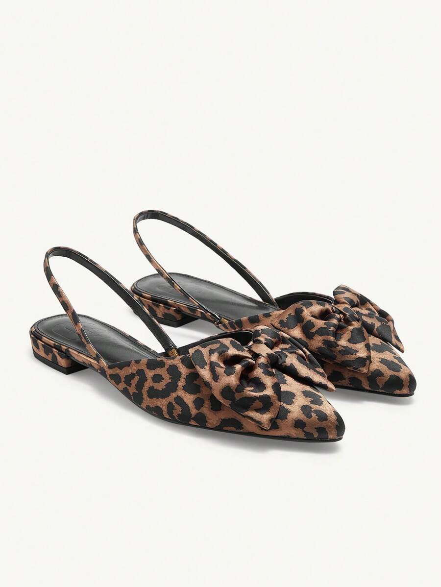 CUCCOO CHICEST Wygodne spiczaste buty damskie na wysokim obcasie z nadrukiem w panterkę Boże Narodzenie Jesień Nowy Rok Święta