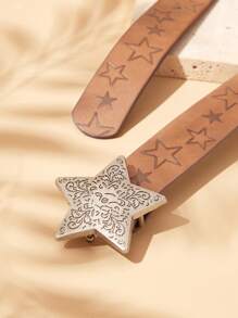 SHEIN VCAY 1pc Women's Cute, Y2K, Star, Western Cowgirl Style Waist Belt, Suitable For Honeymoon, Casual, Vacation