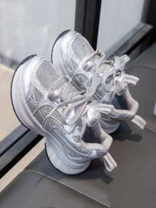 2024 Nuevo otoño Zapatos deportivos para niños, zapatillas de running casuales ligeras con  y lentejuelas para niñas, para niños grandes