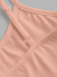 SHEIN EZwear Top de camiseta de tirantes rosa casual y sexy para mujer, adecuado para el verano - Rosa vieja - Ver 4