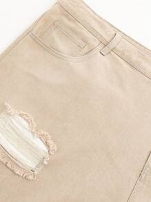 Chillumni Men's Button Distressed Design Straight Casual Comfortable Fashion Denim Jeans - Baby Pink - View 5