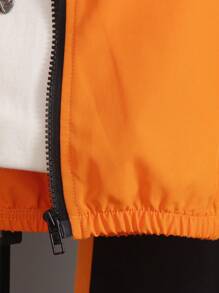 2 piezas/Set Ropa deportiva informal de niño joven con sudadera con capucha y pantalón de chándal de bloques de color, otoño