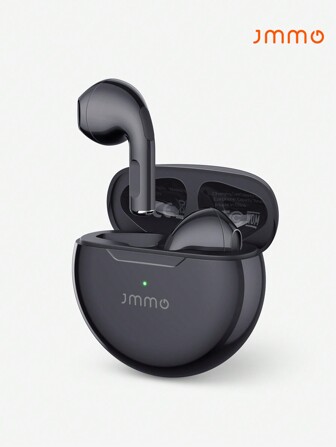 JMMO Fones de ouvido sem fio com som premium 5.3 Fones de ouvido com emparelhamento automático e longa duração Fones de ouvido sem fio leves e à prova d'água IPX4 com microfone compatível com iPhone Android, fone de ouvido e alto-falante para jogos, microfone, presente de feriado, presente de dia dos namorados, presentes de Natal, itens essenciais para acampamento de férias de outono e inverno, acessórios essenciais para férias, suprimentos para acampamento