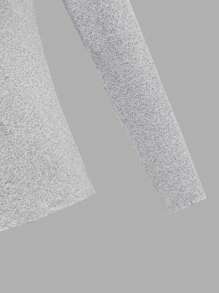 Sparklyn 3 件装 Tween Girl 休闲日常 V 领长袖 T 恤，黑白灰色