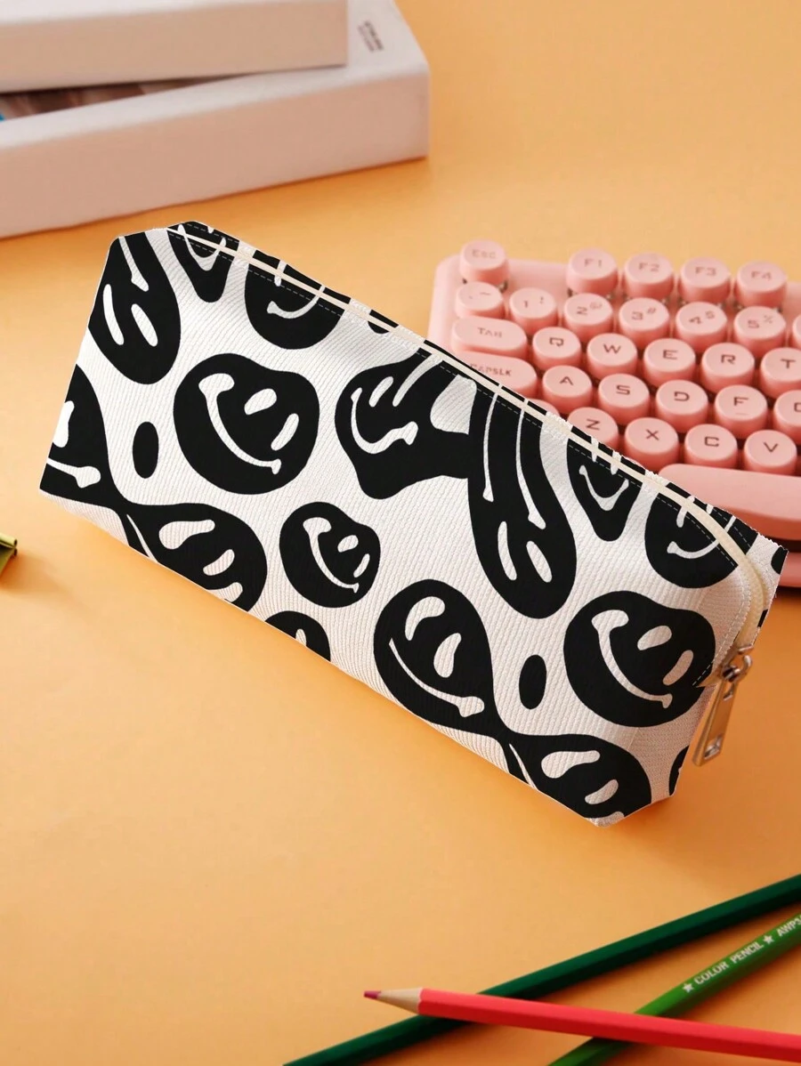 1pc Cartoon Pattern Pencil Case