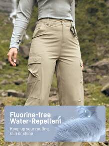 In My Nature 女士纯色工装口袋抽绳袖口徒步裤