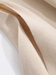 DAZY 女士优雅拼布长袖毛衣裙，适合春秋季节 - 杏色 - 查看 8