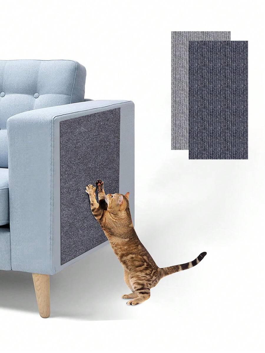1 Tấm Đệm Cào Mèo Cho Sofa, Ghế Dài, Thảm, Cây Mèo, Bảng Cào Mèo Bền, Thảm Có Thể Cắt Tỉa, Khung Leo Mèo Chống Mài Mòn, Thảm Cào Mèo Bảo Vệ Sofa - Màu xám đen - Xem 1
