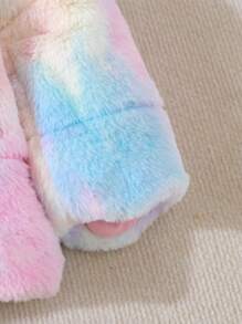 Abrigo informal acolchado con capucha y orejas 3D de felpa gruesa para bebé niña en invierno - Negro - Ver 4