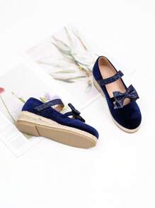 Butterfly Decor Rhinestone Embellished Flat Casual Shoes For Girls - Blue - View 4